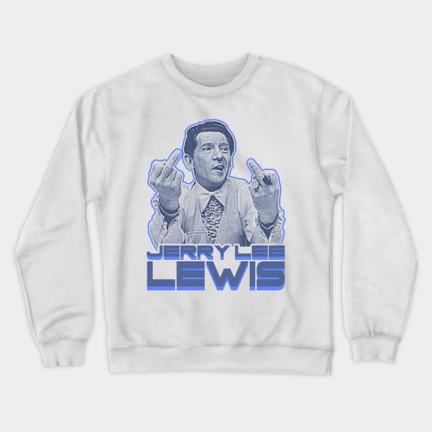 Jerry Lee Lewis :: Vintage Rockabilly FanArt Crewneck Sweatshirt by darklordpug